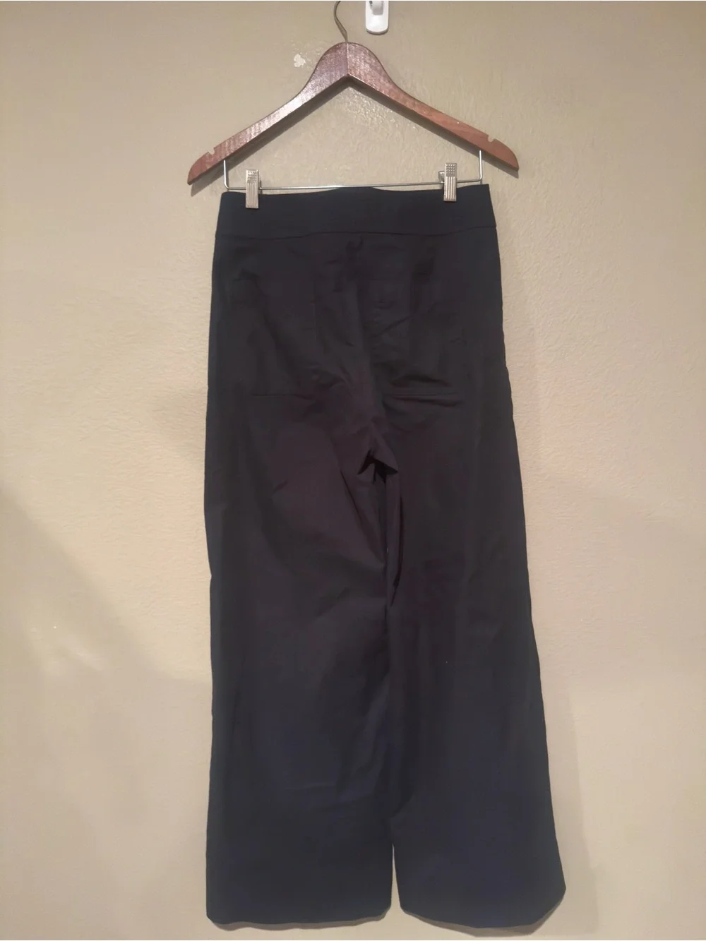 J.Crew Frankie Twill High Rise Wide Leg Trouser Pants Black Size 8